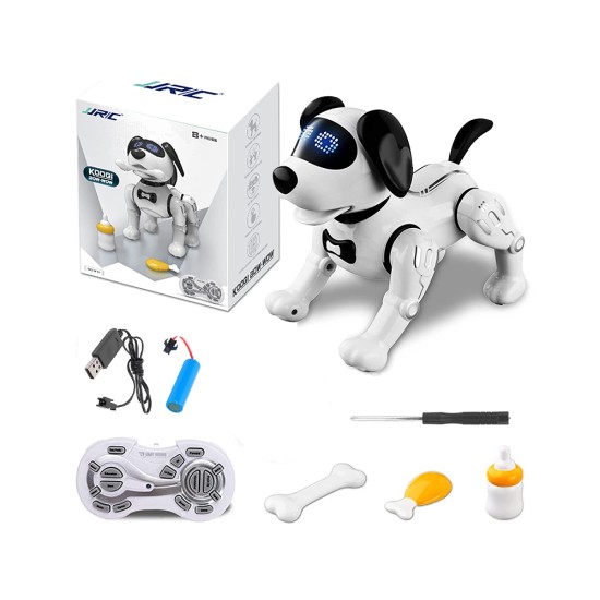 JJRC Smart Stunt Robot Dog R19 with Programmable Remote Control White